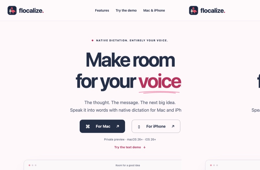Say it. Keep moving. — Flocalize public site preview